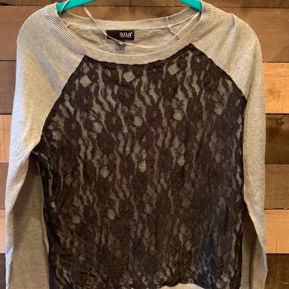 Gray and black sweater